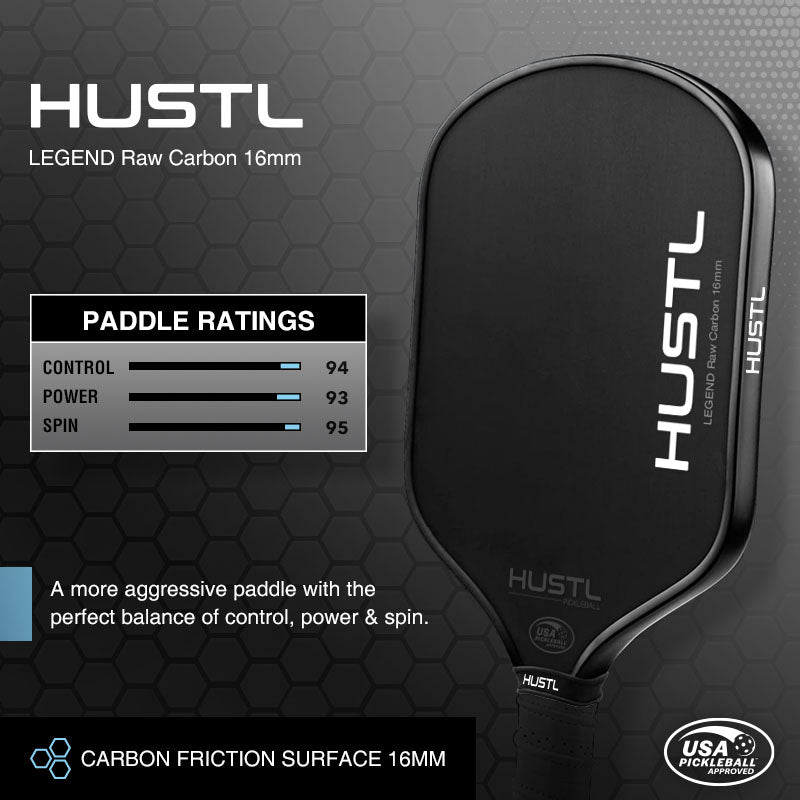 HUSTL Legend Raw Carbon 16mm Classic White